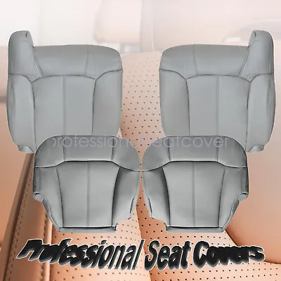 For 99-02 Chevy Silverado NO Armrest Driver & Passenger Seat Cover Pewter Gray • $94.99