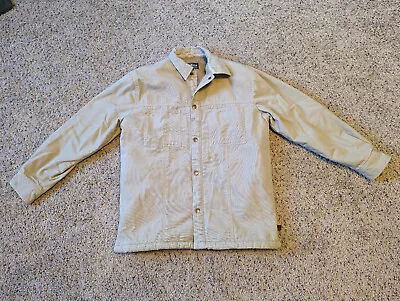 Woolrich Men’s Medium Beige Tan Jacket Snap Button Up Outdoors Barn Chore Coat • $30