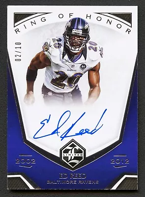 Ed Reed 2019 Limited Ring Of Honor Baltimore Ravens Hof Auto Autograph /10 • $99.99