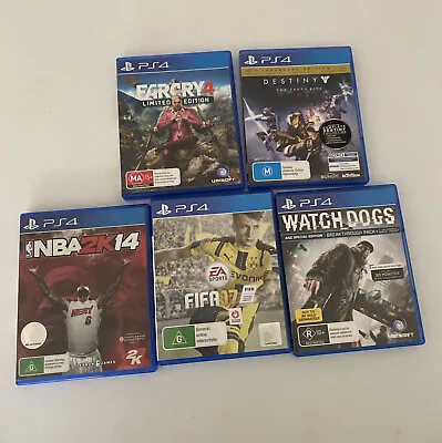 $49.90 • Buy Ps4 Games Bundle X5 - Watchdogs, FIFA, NBA, Far Cry, Destiny - VGC - Aus Postage