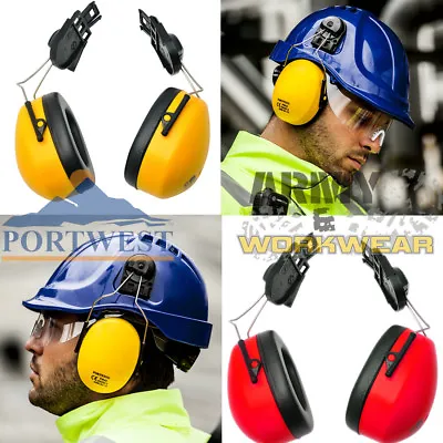 £8.35 • Buy Portwest Clip-On Helmet Mounted Ear Defender Muffs Protector Work Headgear
