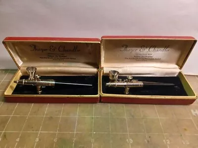 2 Thayer&Chandler Vintage Model A Airbrushes In Cases Extremely Nice Pair TC • $40