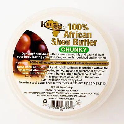 £12.95 • Buy Kuza | 100% African Shea Butter Chunky (Yellow) (10oz)