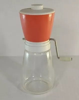 Vintage Mid Century Modern Federal Housewares Chicago Orange Nut Grinder (metal) • $15