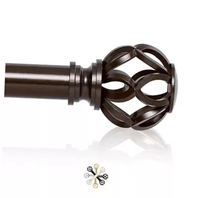 Curtain Rods For Windows 48 To 84 Inch(4-7Ft)1 Inch 36-88  ( 1pack ) Bronze • $43.18