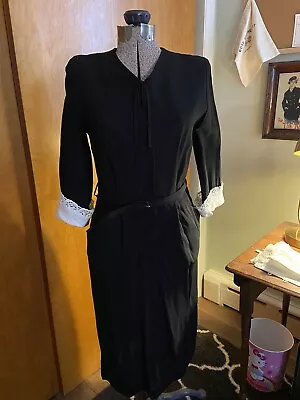 1940s Back Dress True Vintage With Pockets • $55