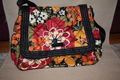 Vera Bradley BITTERSWEET Puffy Nylon Messenger/Laptop Bag Adjustable Strap - EXC • $25