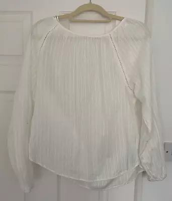 H&M Logg White Blouse Women Size EUR 34 - Recommended For Bigger Size • £7.90