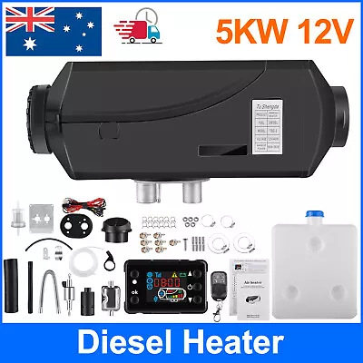 5KW Portable Diesel Air Heater Thermostat 12V Deisel Caravan Motorhome Trailer • $102.99