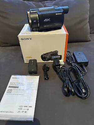 Sony FDR-AX53 4K UHD WiFi NFC Compact Camcorder Video “Mint Condition” • £599.99