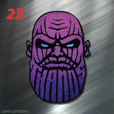 (2) Thanos Head Car Laptop Wall Sticker Decal Avengers End Game Villain USA • $2.99