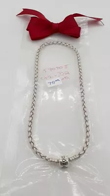 $55 • Buy BNIP Genuine PANDORA Cream Champagne Braided Leather 38cm Double Bracelet 590705