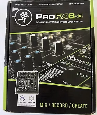 Mackie ProFX6v3 6-channel Mixer With USB And Effects • $169