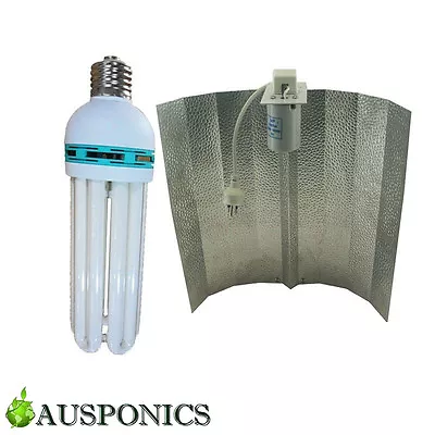 130W 6400K CFL GROW LIGHT + ALUMINIUM REFLECTOR Lighting Kit For Hydroponics • $74.99