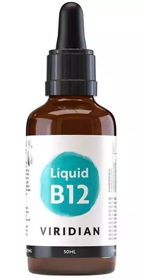£15.49 • Buy Viridian Vitamin B12 Liquid 50ml Supplement Vegan No GMO And Palm Oil Free