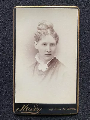 Antique Boston Massachusetts Pretty Woman Civil War Era CDV Photo Card • $9.95