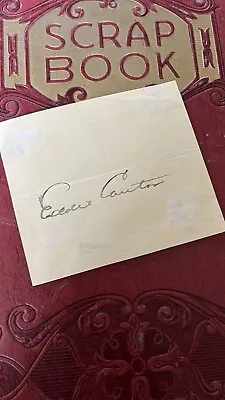 Vintage Signed Eddie Cantor Signature Autograph Celebrity • $5