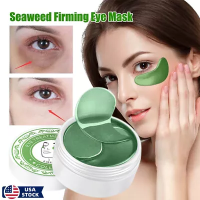 60 Seaweed Tightening Eye Pads Anti-Wrinkle Hydrating Eye Patches For Puffy Eyes • $11.78