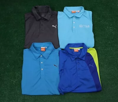 Lot Of 4 Puma Golf Polo Shirts Men’s Large Multicolor • $75