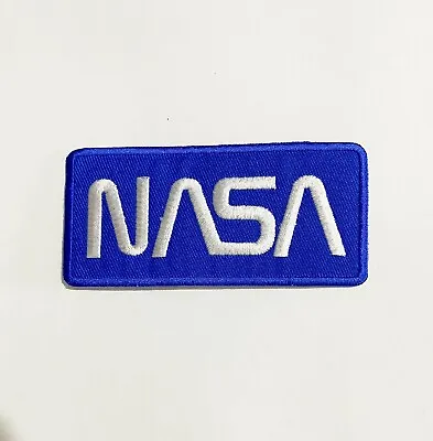NASA Blue Embroidered Logo Patch Badge Iron On/Sew On Fancy Dress Pride • £2.76