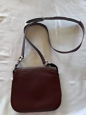 $49.99 • Buy Vintage Cartier Mini Crossbody Burgundy Leather Bag With Broken Strap