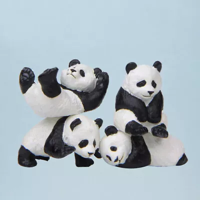  4 Pcs Resin Panda Decor Home Highly Decorated Ornament Decoration Household • £10.69