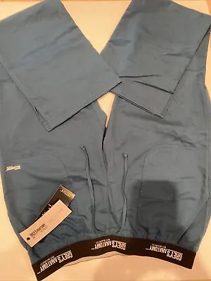 $24.99 • Buy Grey's Anatomy By Barco Blue Medium Petite Scrub Pants Active Moisture Wick Soft