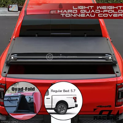 For 2022-2024 F150 Lightning 5.6' Bed Lightweight Quad 4-Fold Hard Tonneau Cover • $384