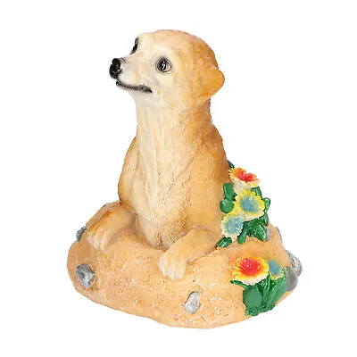 Straw Hat Meerkat Ornaments Meerkat Garden Statue Flower Pot Decoration Resin • $60.40