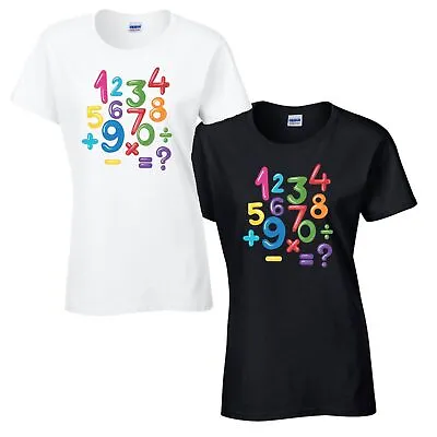 Maths Day T Shirt International Day Of Mathematics Numbers School Part Women Top • £9.99