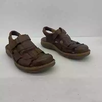 Men's Born Brown Leather Strappy Slingback Sandals - Size 10 • $24