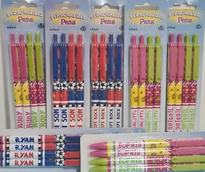 £1.95 • Buy Personalised Named Pens, Children Kids School Gift, Stocking Filler Girls Boys
