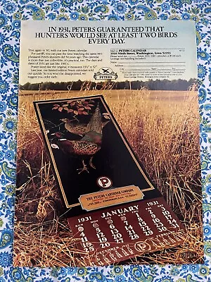 Vintage 1980 Peters Cartridge Ammunition Calendar Offer Print Ad -Ad Only • $7.28