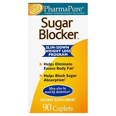 PharmaPure Sugar Blocker Weight Loss Supplement 90 Capsules Free USA Shipping • $8.57