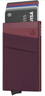 £9.99 • Buy VULKIT Wine Note Slim Metal Card Holder RFID Blocking Pop Up Pocket Wallet
