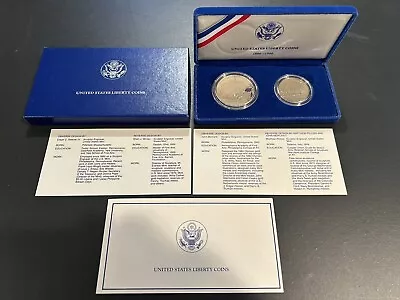 U.S. Liberty Coins 1886-1986 2 Coin Set- Statue Of Liberty And Ellis Island • $20.19