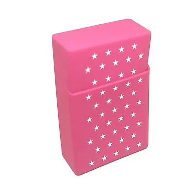 £5.29 • Buy Silicone Cigarette Case Pack Cover King Size Holder Accessory White Stars Pink