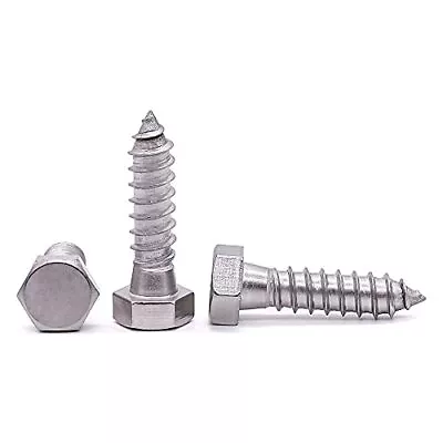 3/8  X 1-1/2  Hex Head Lag Screws Lag Bolts 304 Stainless Steel 18-8 Deck S... • $13.76