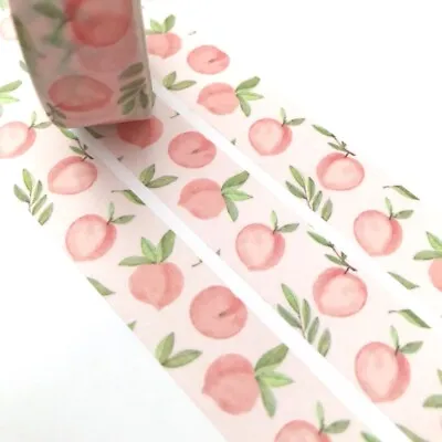 $5.50 • Buy Washi Tape Fruit Peaches Apricots Orchid Botanical 15mm X 10m