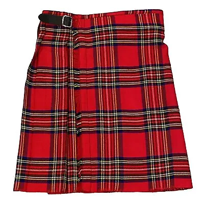 Celtic Pro Men’s Scottish Kilt All Safe Trading Red & Black Plaid Skirt Size 32 • $38.74