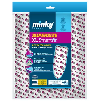 Minky Supersize XL Smart Fit Reflector Ironing Board Cover 145 X 54cm • £12.99