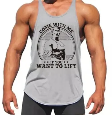 £8.75 • Buy UK L Muscleguys Gym-Golds Style/Arnold Logo Vest. Tank. Fitness Grey. Brand New.
