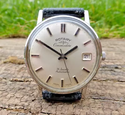 Vintage Rotary Commodore 21 Jewels Automatic Watch • £21