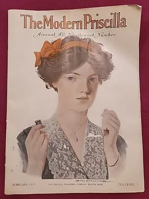 MODERN PRISCILLA Magazine February 1913 Fashion / Art Deco  Illustrations • $12.99