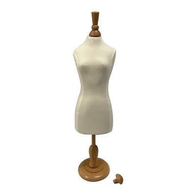 White Mini Jersey Cover Dress Form Female Mannequin Display Jewelry Base Stand • $51.99