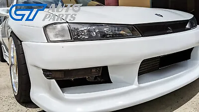 Smoke Front Bumper Indicator Signal Lights For 96-98 Nissan S14 200SX Silvia S2 • $58.06