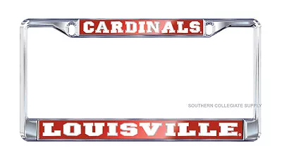 UNIVERSITY OF LOUISVILLE  Cardinals  Mirrored License Plate Tag / Frame • $21.95