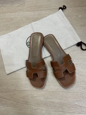 $910 • Buy Authentic Hermes Oran Gold Preloved Great Condition Size 36 + Receipt