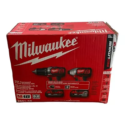 New Milwaukee 2691-22 M18 18V Cordless Power Lithium-Ion 2-Tool Combo • $189