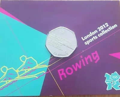 Bunc Rowing 50p Coin Olympic 50 Pence Carded Royal Mint • £8.50